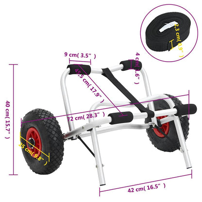 Kajak-Trolley Klappbar 45 kg Aluminium