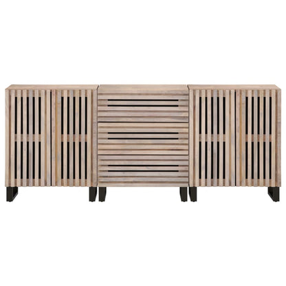 Sideboard 3 Stk. 60x34x75 cm Massivholz Mango