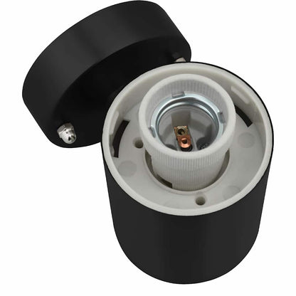 Außenwandleuchte Schwarz 12 x 8,5 x 27 cm Edelstahl und Plastik