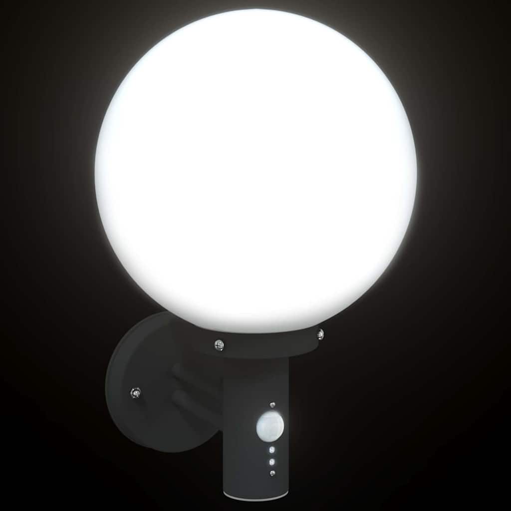 Außenwandleuchte Schwarz 28 x 25 x 38 cm Edelstahl und Plastik