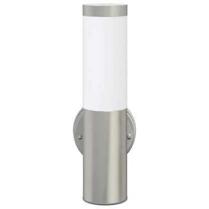 Außenwandleuchte Silber 15 x 7,5 x 33 cm Edelstahl und Plastik