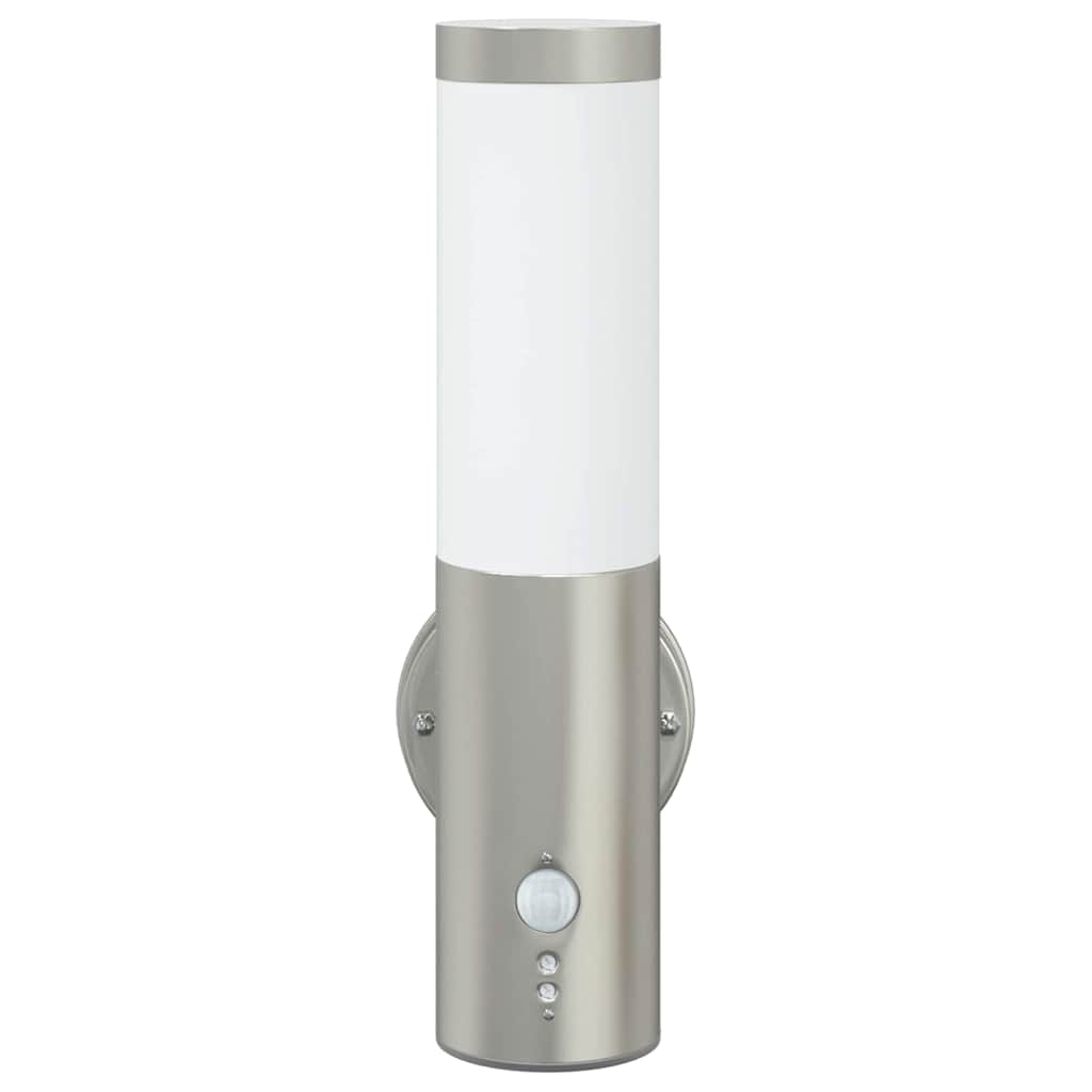 Außenwandleuchte Silber 15 x 7,5 x 33 cm Edelstahl und Plastik