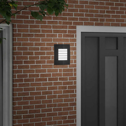 Außenwandleuchte Schwarz 23,5 x 9 x 26 cm Edelstahl und Plastik