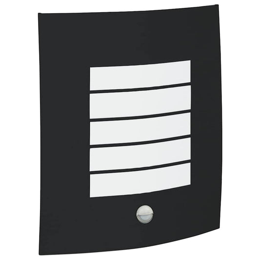 Außenwandleuchte Schwarz 23,5 x 9 x 26 cm Edelstahl und Plastik