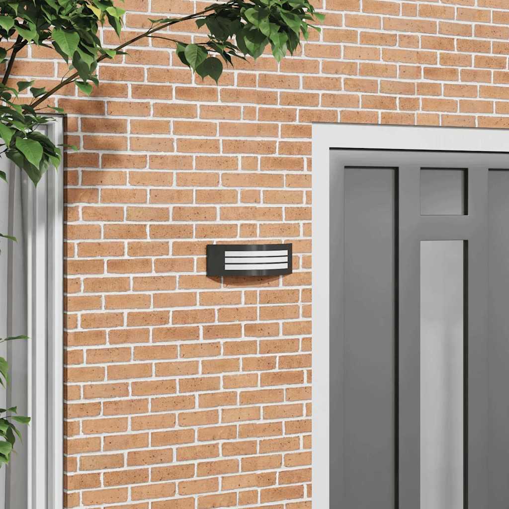 Außenwandleuchte Schwarz 32 x 10 x 10 cm Edelstahl und Plastik