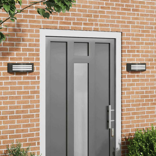 Außenwandleuchte 2 pcs Schwarz 32 x 10 x 10 cm