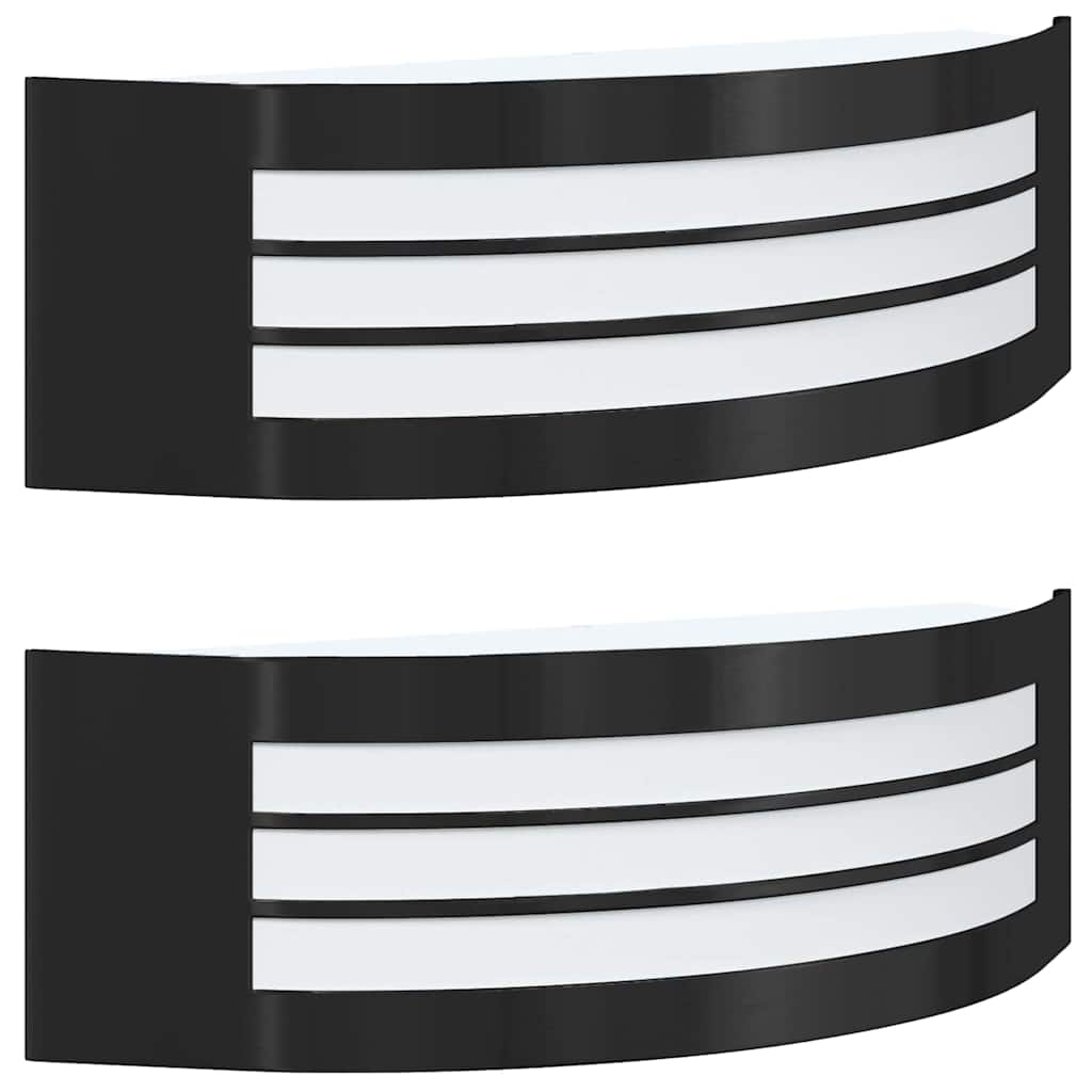 Außenwandleuchte 2 pcs Schwarz 32 x 10 x 10 cm