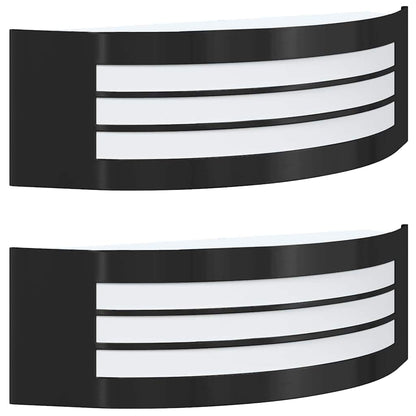 Außenwandleuchte 2 pcs Schwarz 32 x 10 x 10 cm