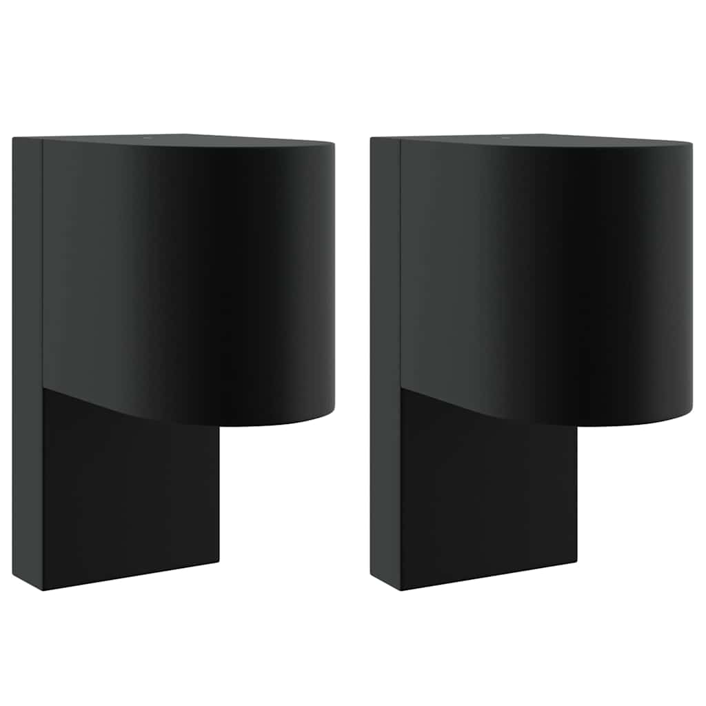 Außenwandleuchte 2 pcs Schwarz 12 x 7 x 15 cm Edelstahl