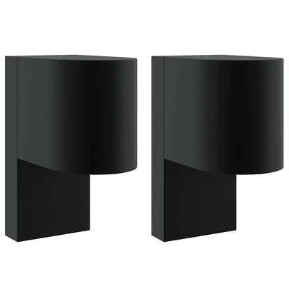 Außenwandleuchte 2 pcs Schwarz 12 x 7 x 15 cm Edelstahl