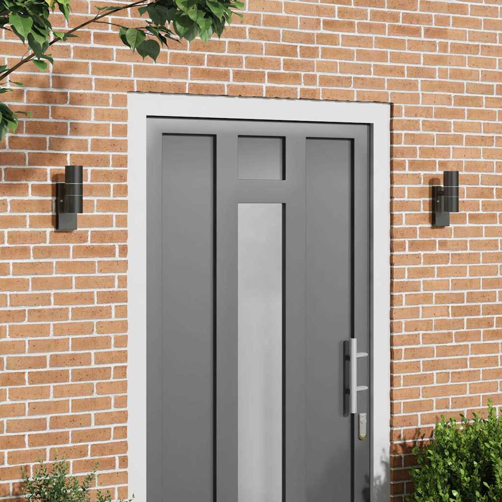 Außenwandleuchte 2 pcs Schwarz 7 x 10 x 22 cm