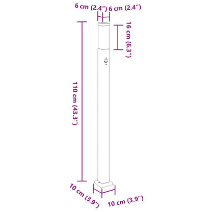 Pollerleuchte mit Sensor 110 cm Edelstahl IP44