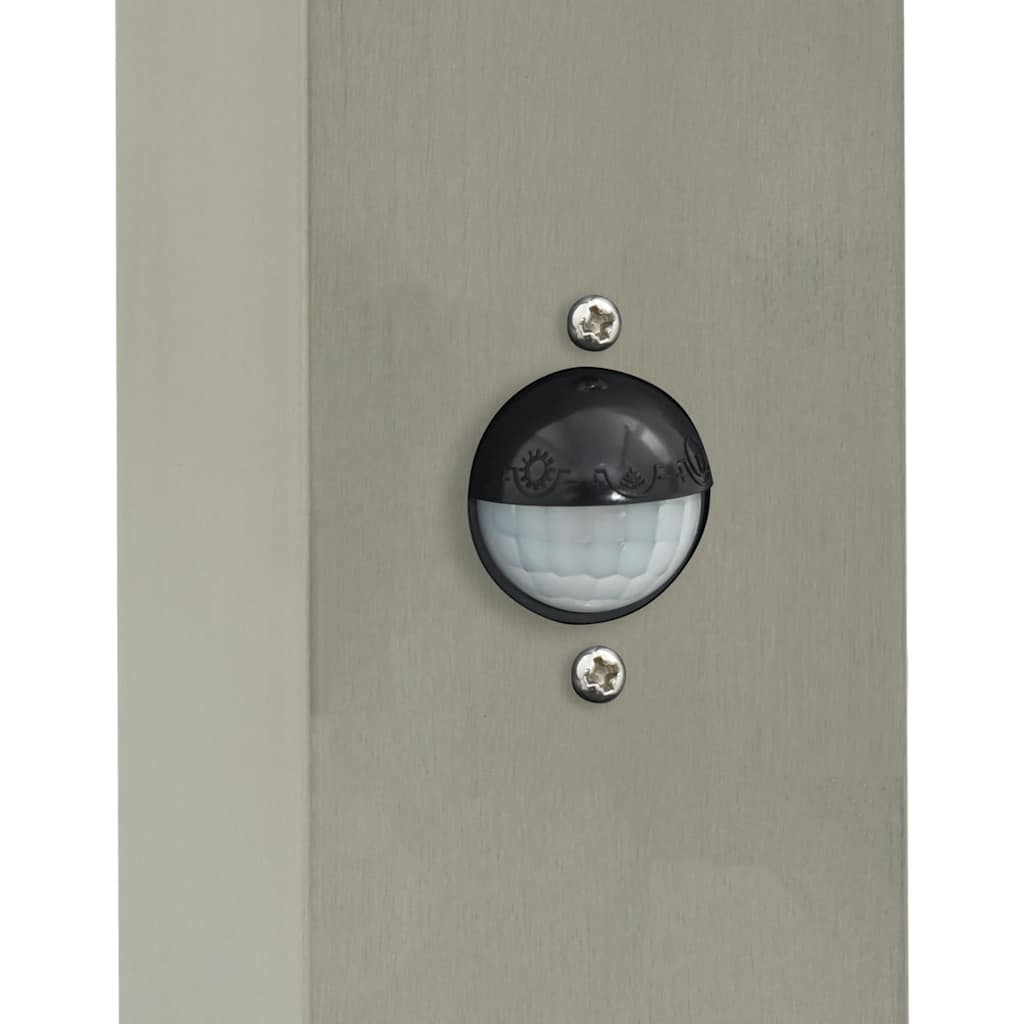 Pollerleuchten mit Sensor&Steckdose 3 Stk. 110 cm Edelstahl IP44