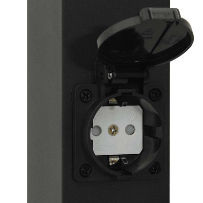 Pollerleuchte mit Auslass 110 cm Schwarz IP44