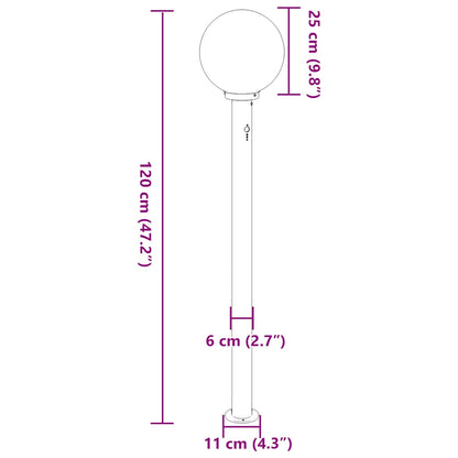 Pollerleuchten mit Sensor 3 Stk. 120 cm Schwarz IP44