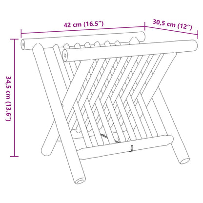 Zeitschriftenständer 42x30,5x34,5 cm Bambus