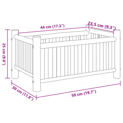 Pflanzkübel 50x30x25 cm Bambus