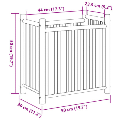 Pflanzkübel 50x30x50 cm Bambus