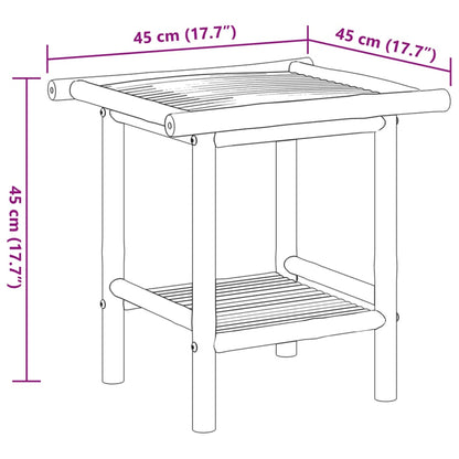 Couchtisch 45x45x45 cm Bambus