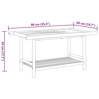 Couchtisch 90x50x45 cm Bambus