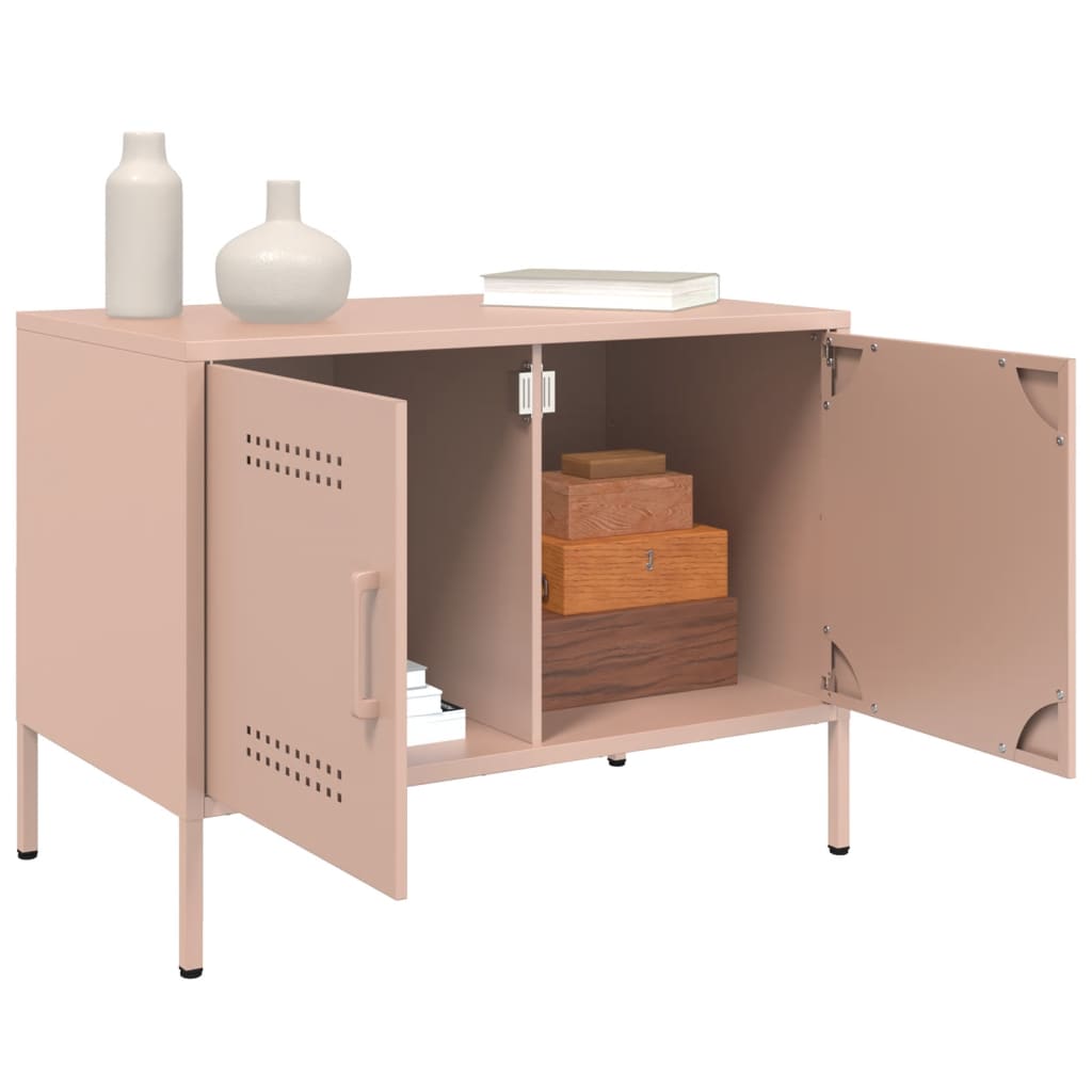 TV-Schrank Rosa 68x39x50,5 cm Stahl