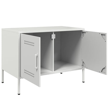 TV-Schrank Weiß 68x39x50,5 cm Stahl