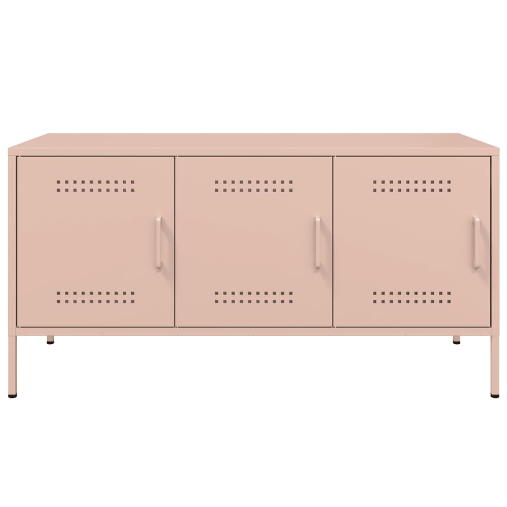 TV-Schrank Rosa 100,5x39x50,5 cm Stahl