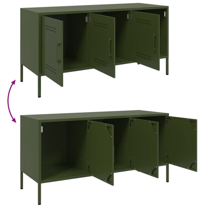 TV-Schrank Olivgrün 100,5x39x50,5 cm Stahl