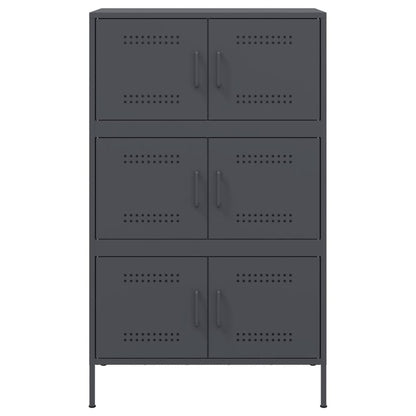 Highboard Anthrazit 68x39x113 cm Stahl