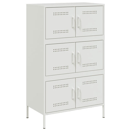 Highboard Weiß 68x39x113 cm Stahl