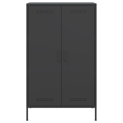 Highboard Schwarz 68x39x113 cm Stahl