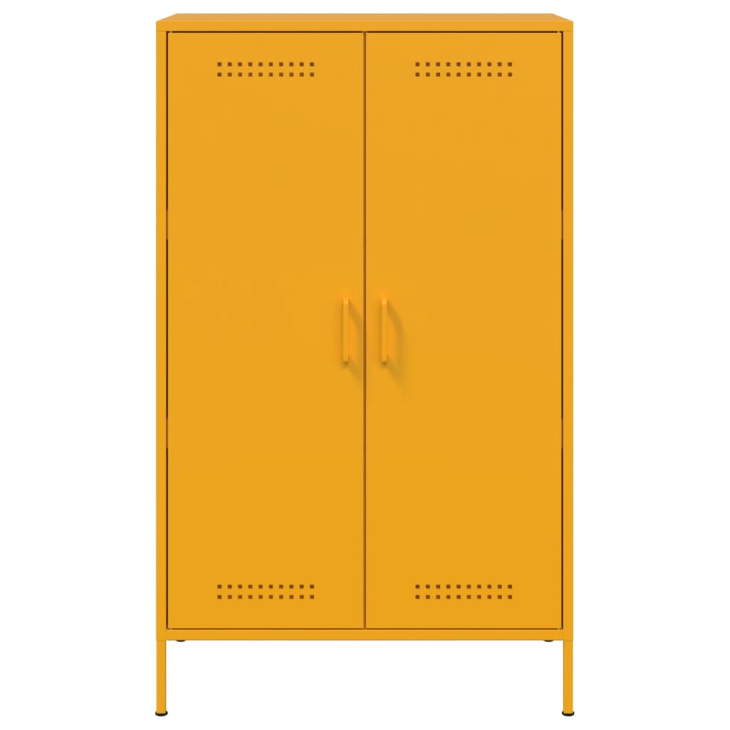 Highboard Senfgelb 68x39x113 cm Stahl