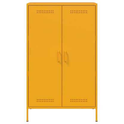 Highboard Senfgelb 68x39x113 cm Stahl