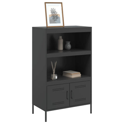 Highboard Schwarz 68x39x113 cm Stahl