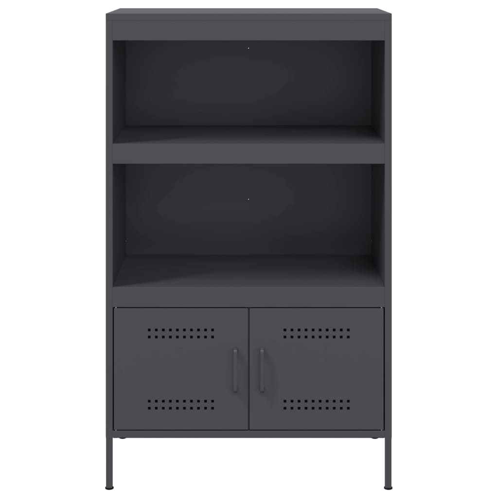 Highboard Anthrazit 68x39x113 cm Stahl