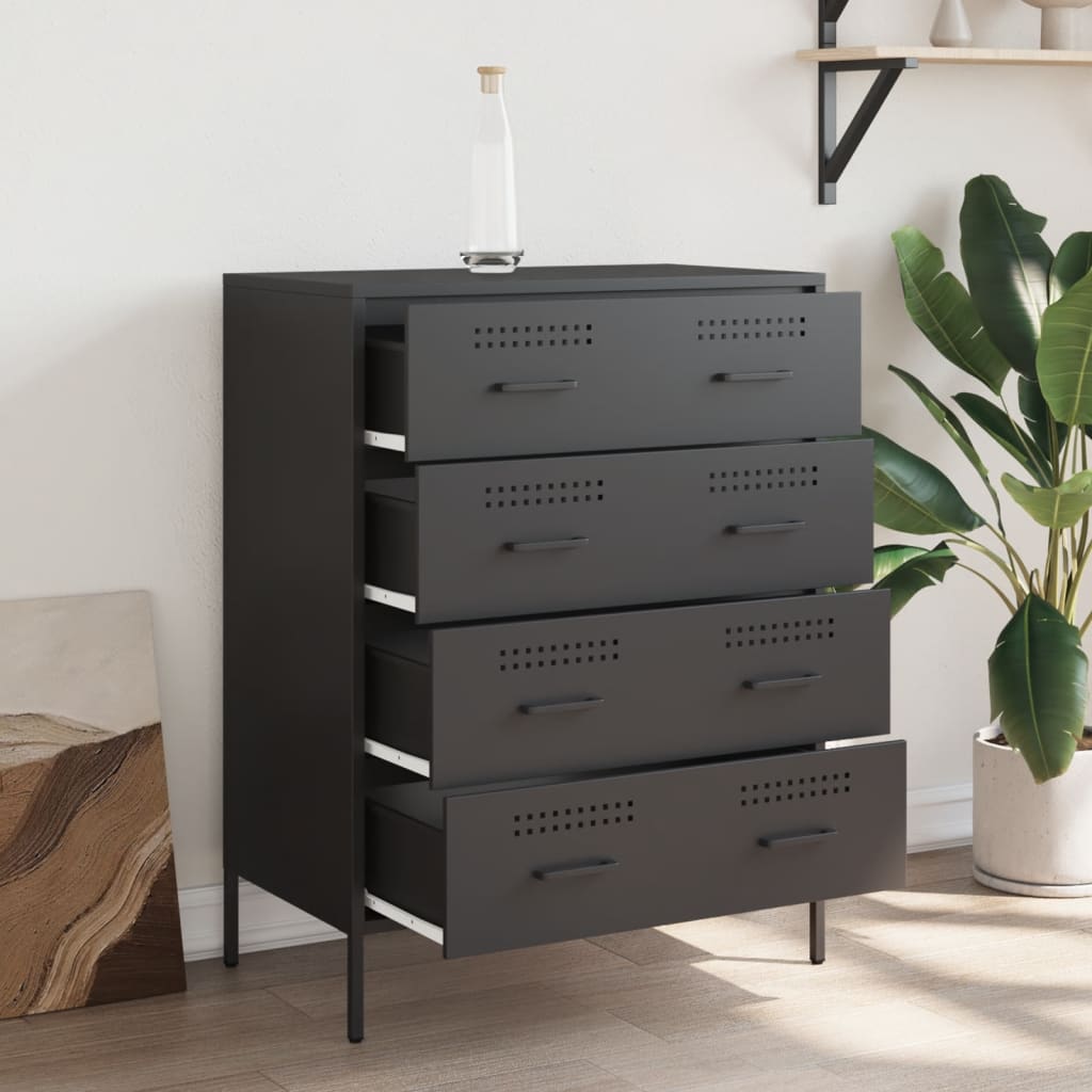 Sideboard Schwarz 68x39x89 cm Stahl