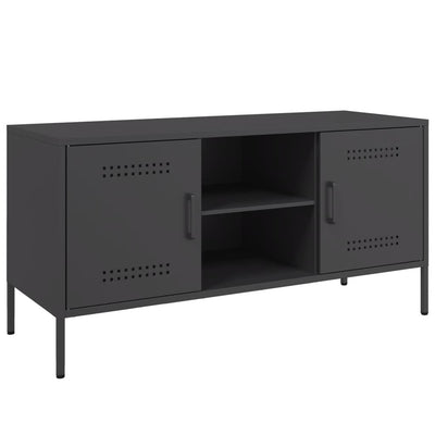 TV-Schrank Schwarz 100,5x39x50,5 cm Stahl