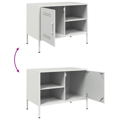 TV-Schrank Weiß 68x39x50,5 cm Stahl