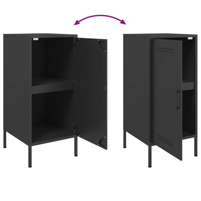 Sideboards 2 Stk. Schwarz 36x39x79 cm Stahl