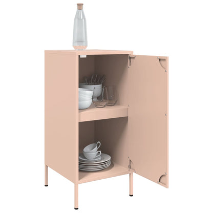 Sideboards 2 Stk. Rosa 36x39x79 cm Stahl