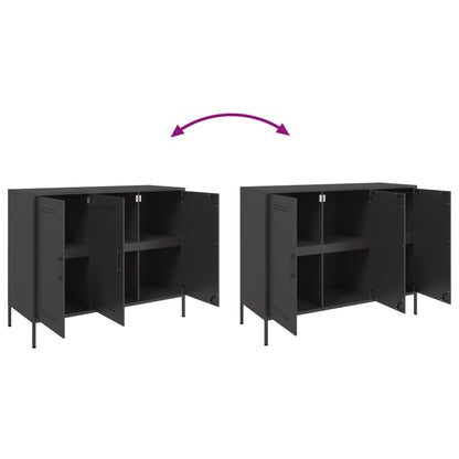 Sideboard Schwarz 100,5x39x79 cm Stahl