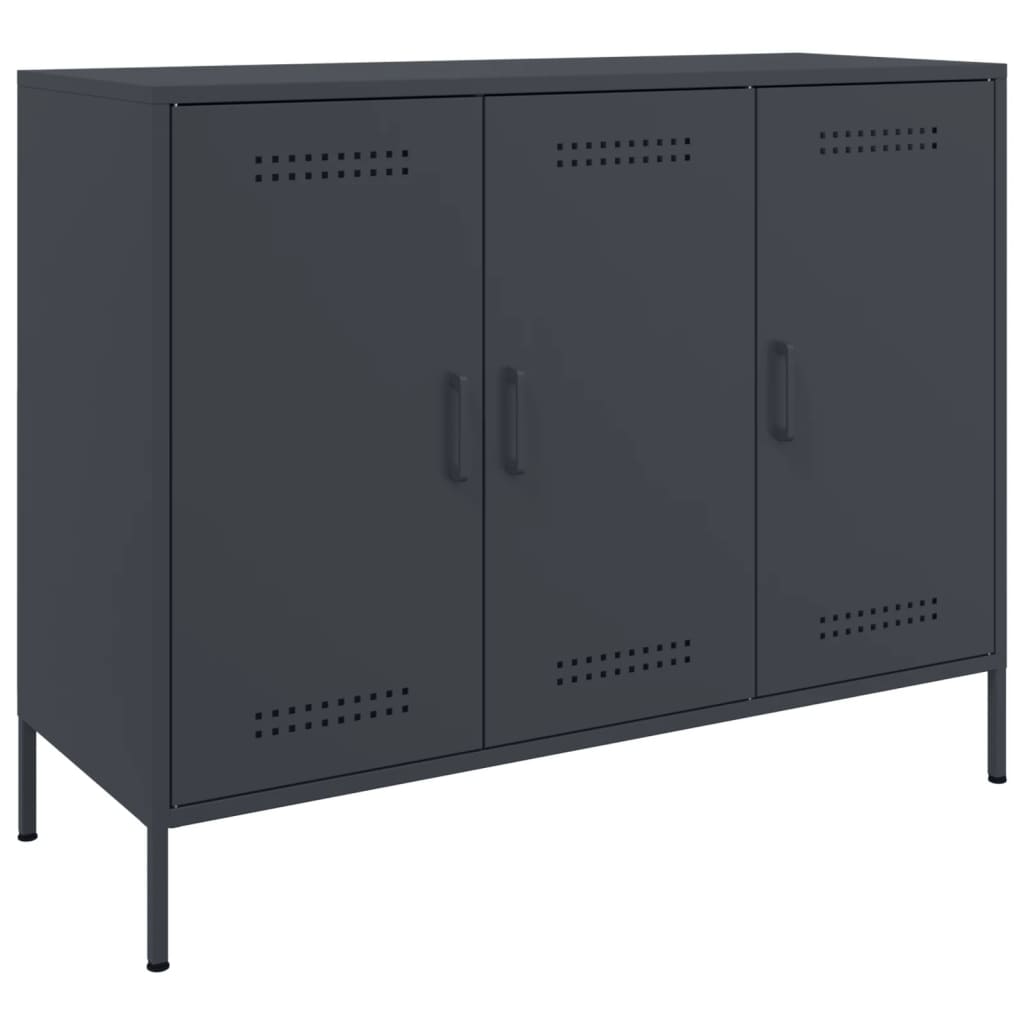 Sideboard Anthrazit 100,5x39x79 cm Stahl