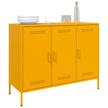 Sideboard Senfgelb 100,5x39x79 cm Stahl