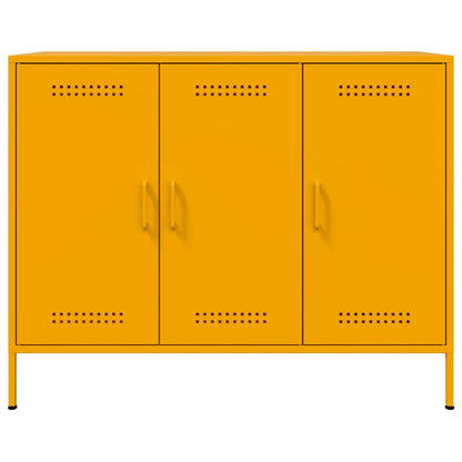 Sideboard Senfgelb 100,5x39x79 cm Stahl