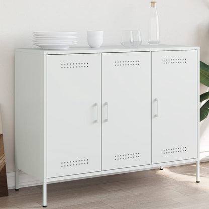 Sideboard Weiß 100,5x39x79 cm Stahl