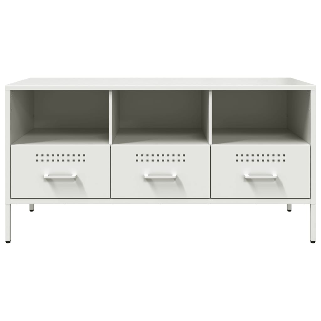 TV-Schrank Weiß 100,5x39x50,5 cm Stahl