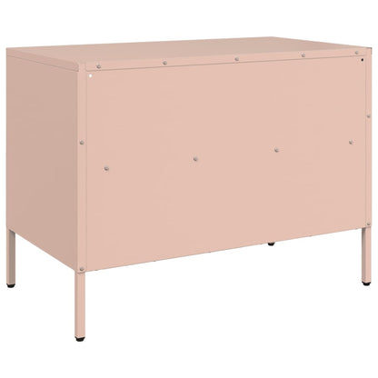 TV-Schrank Rosa 68x39x50,5 cm Stahl