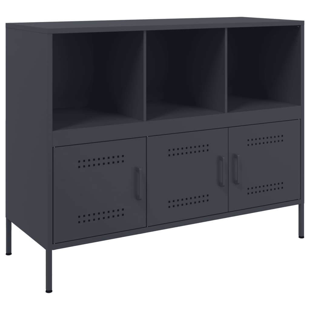 Sideboard Anthrazit 100,5x39x79 cm Stahl