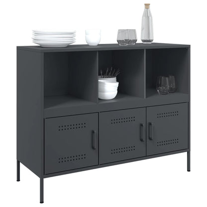 Sideboard Anthrazit 100,5x39x79 cm Stahl