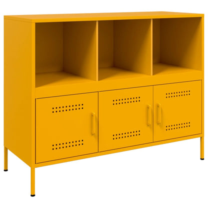 Sideboard Senfgelb 100,5x39x79 cm Stahl